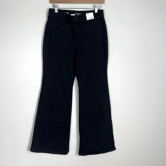 Women's Black Flare Jeans - Picture 2 of 9